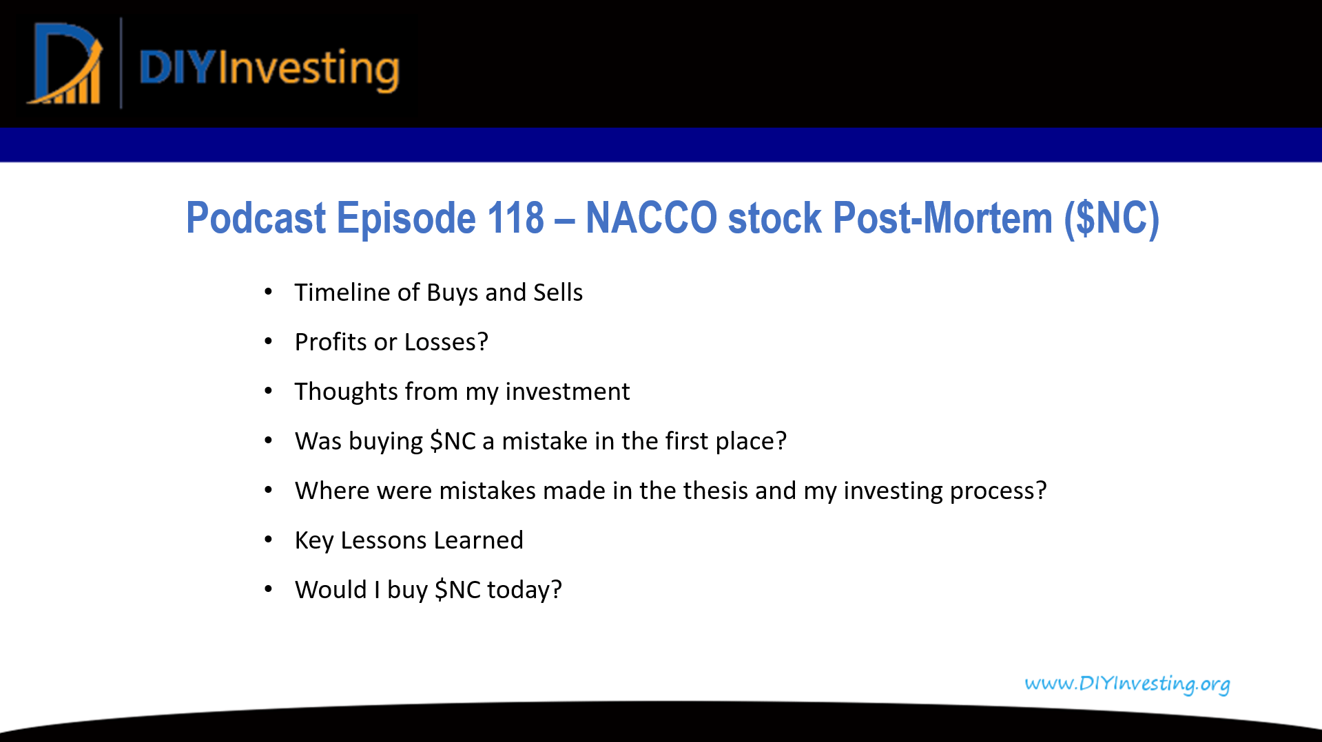 118 – NACCO Stock Post-Mortem $NC