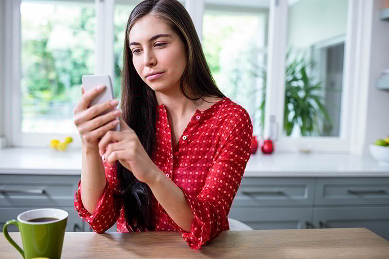 Woman using smartphone