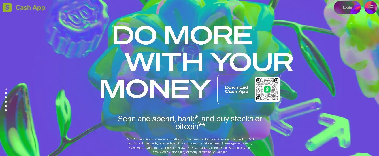 Cash App website