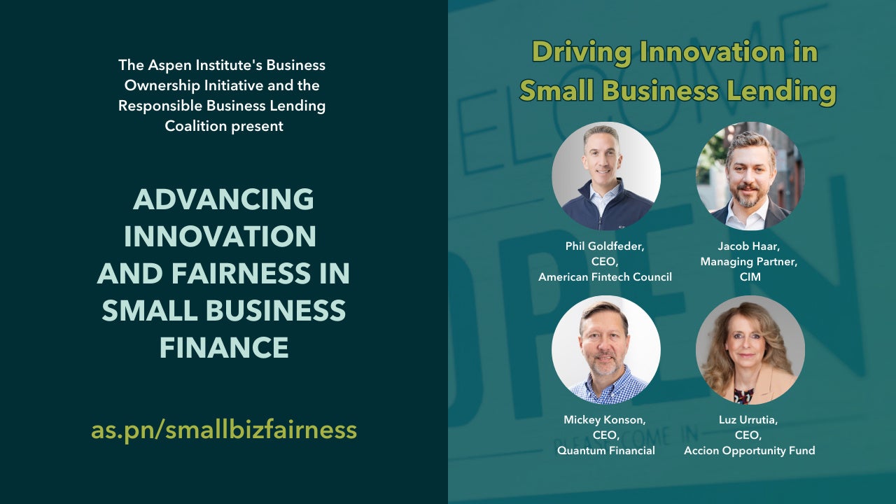 Advancing Innovation and Fairness in Small Business Finance — Driving ...